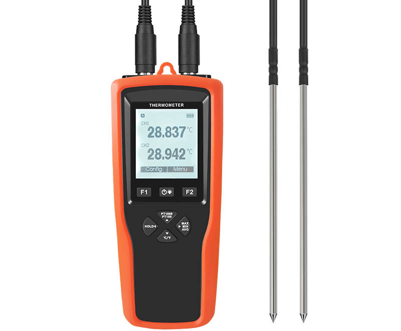 2 Channel Digital Thermometer Datalogger PT1000 T528