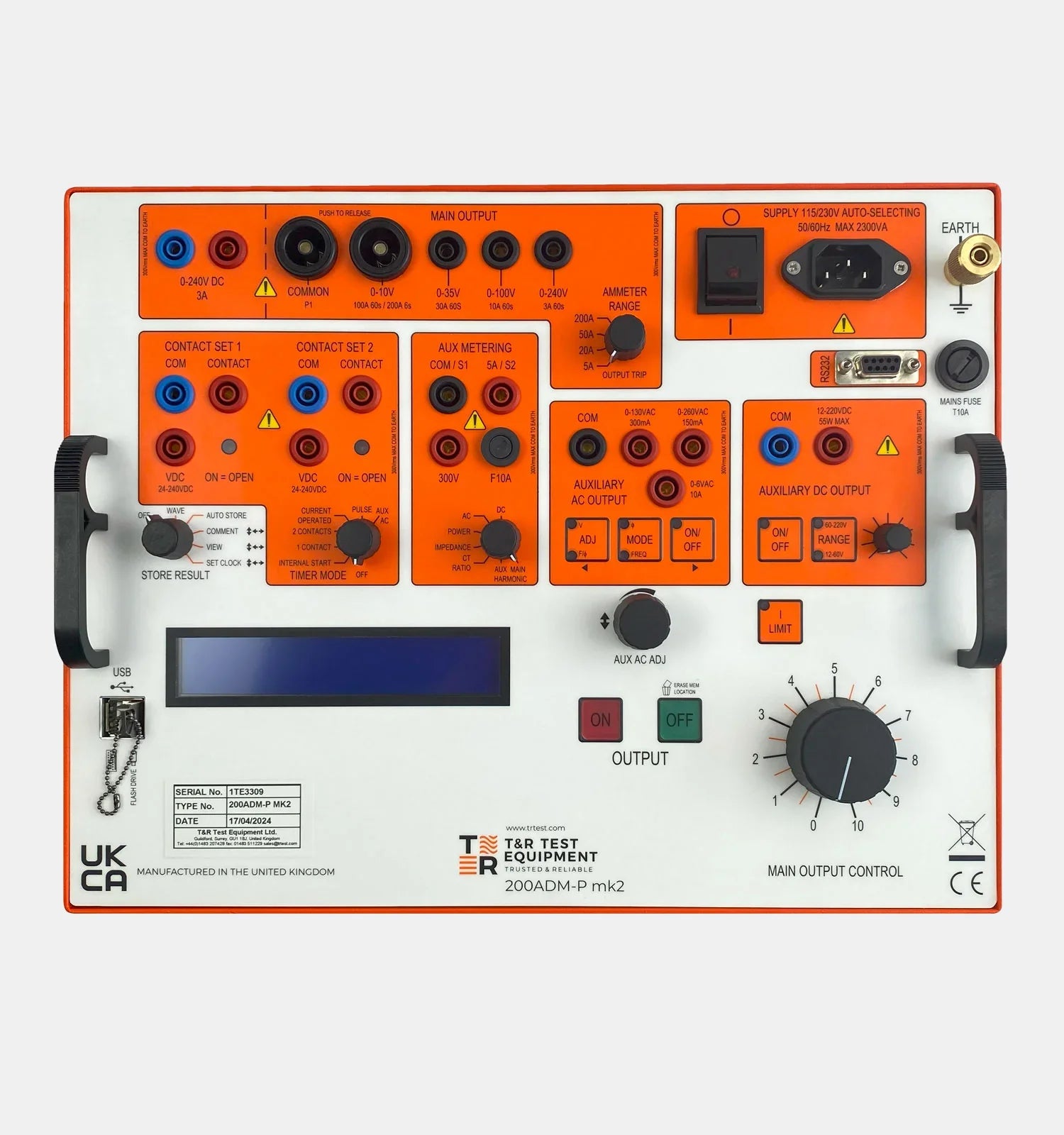 High-accuracy Secondary Injection Test Set 200ADM-P for circuit breaker testing