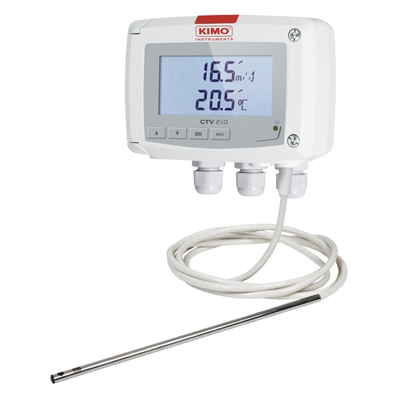 Hot Wire Air Velocity and Temperature Transmitter Kimo CTV210