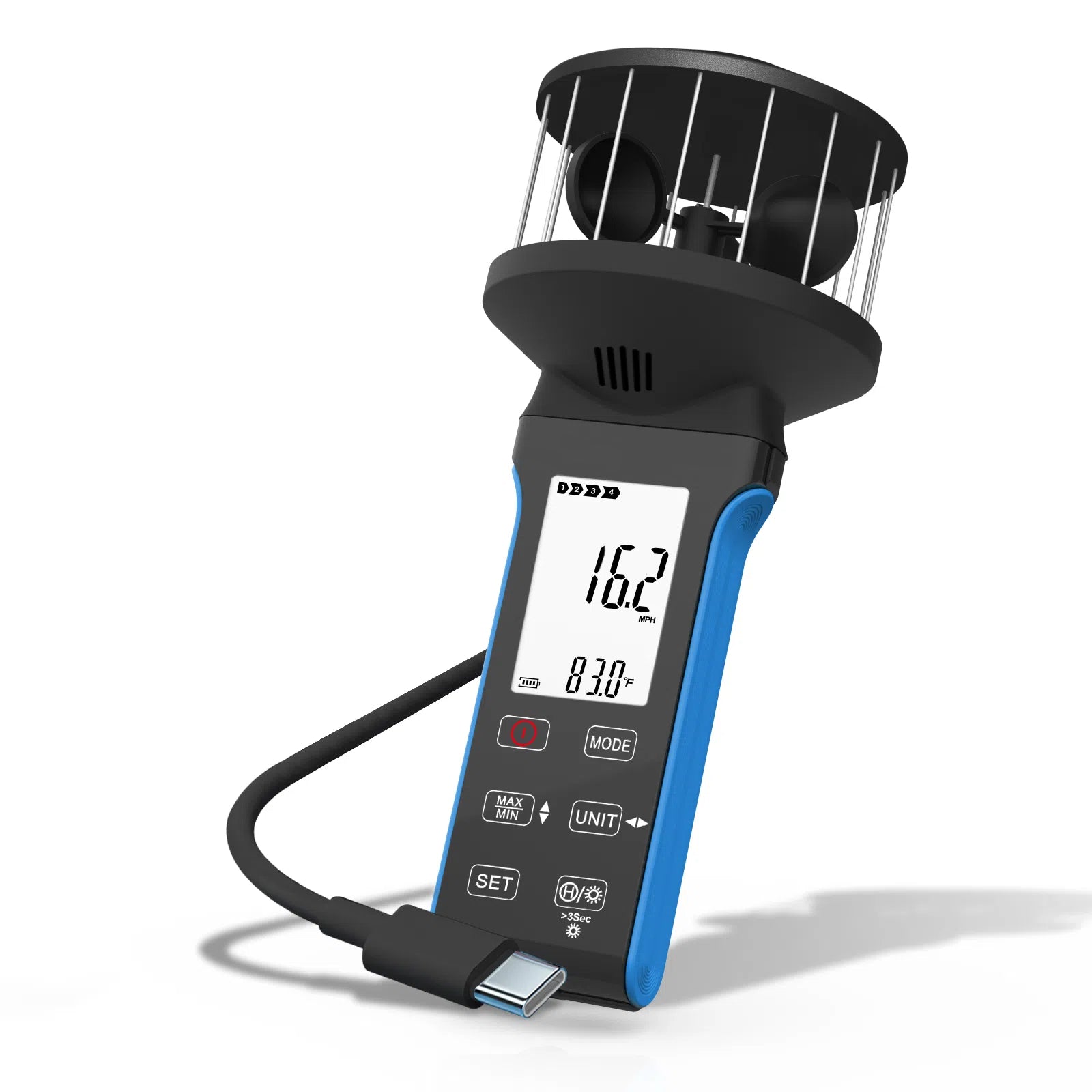 wind meter with direction